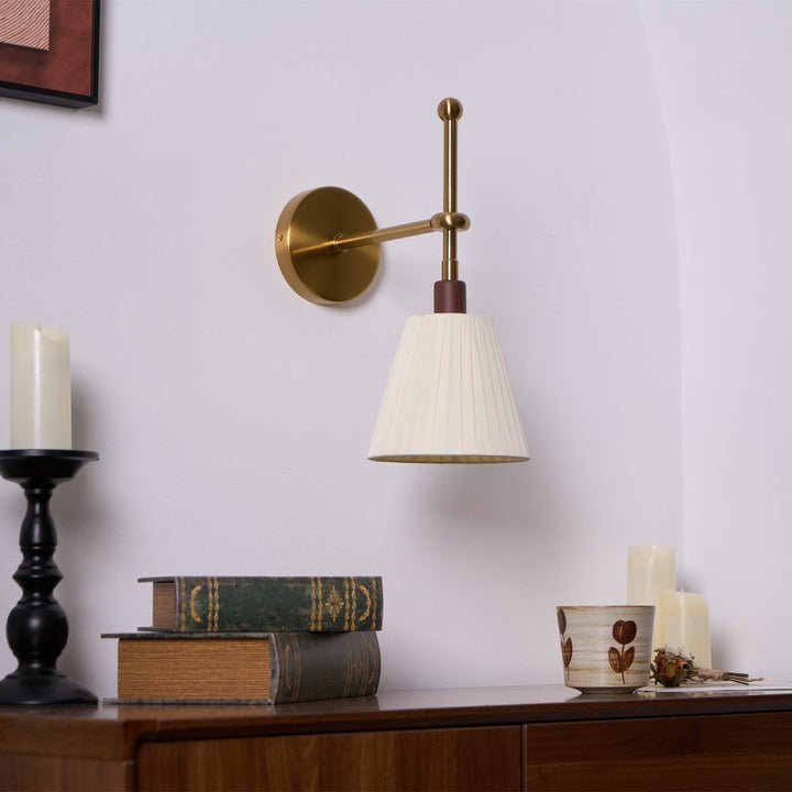 Pleated Fabric Wall Lamp