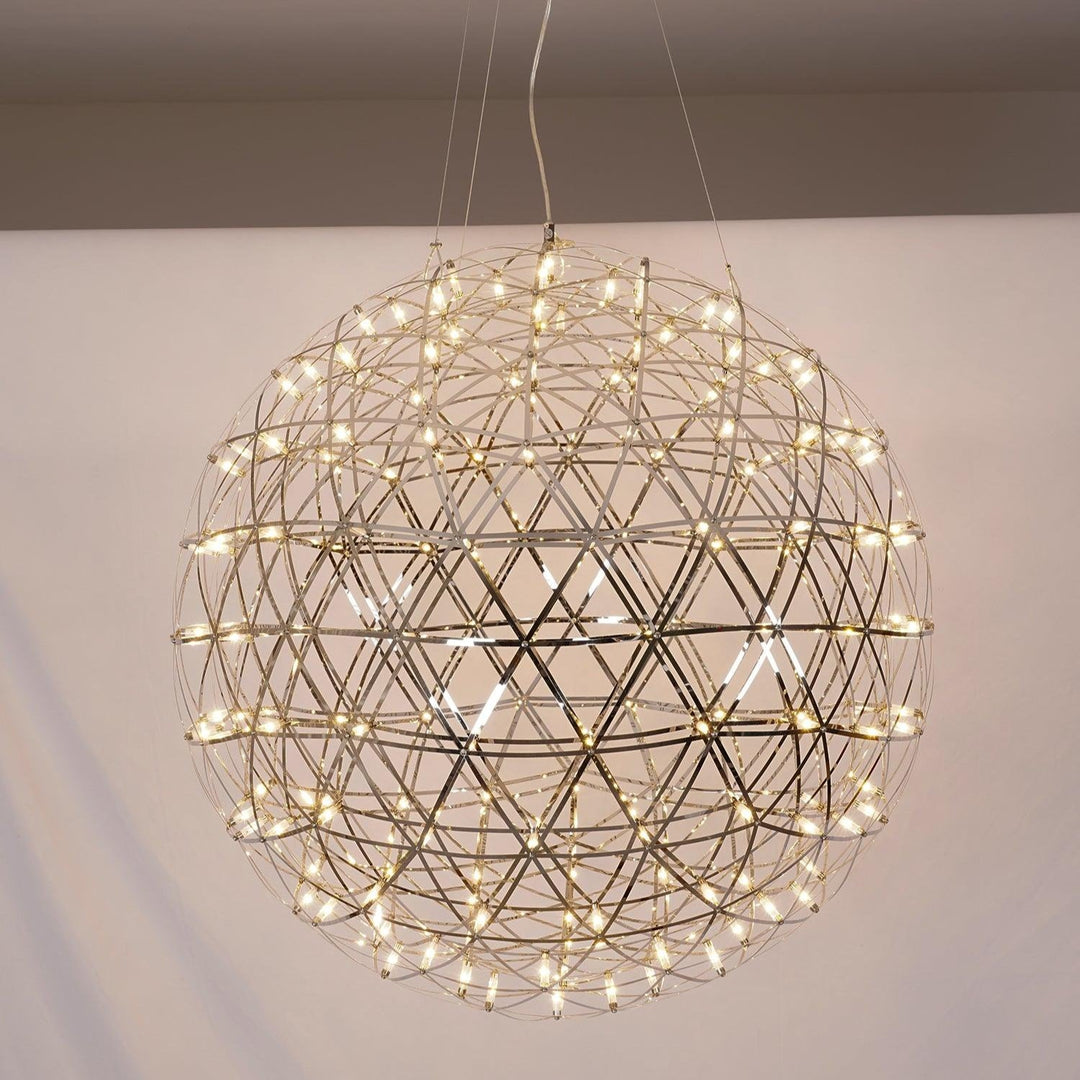 Silver Spark Ball Pendant Light