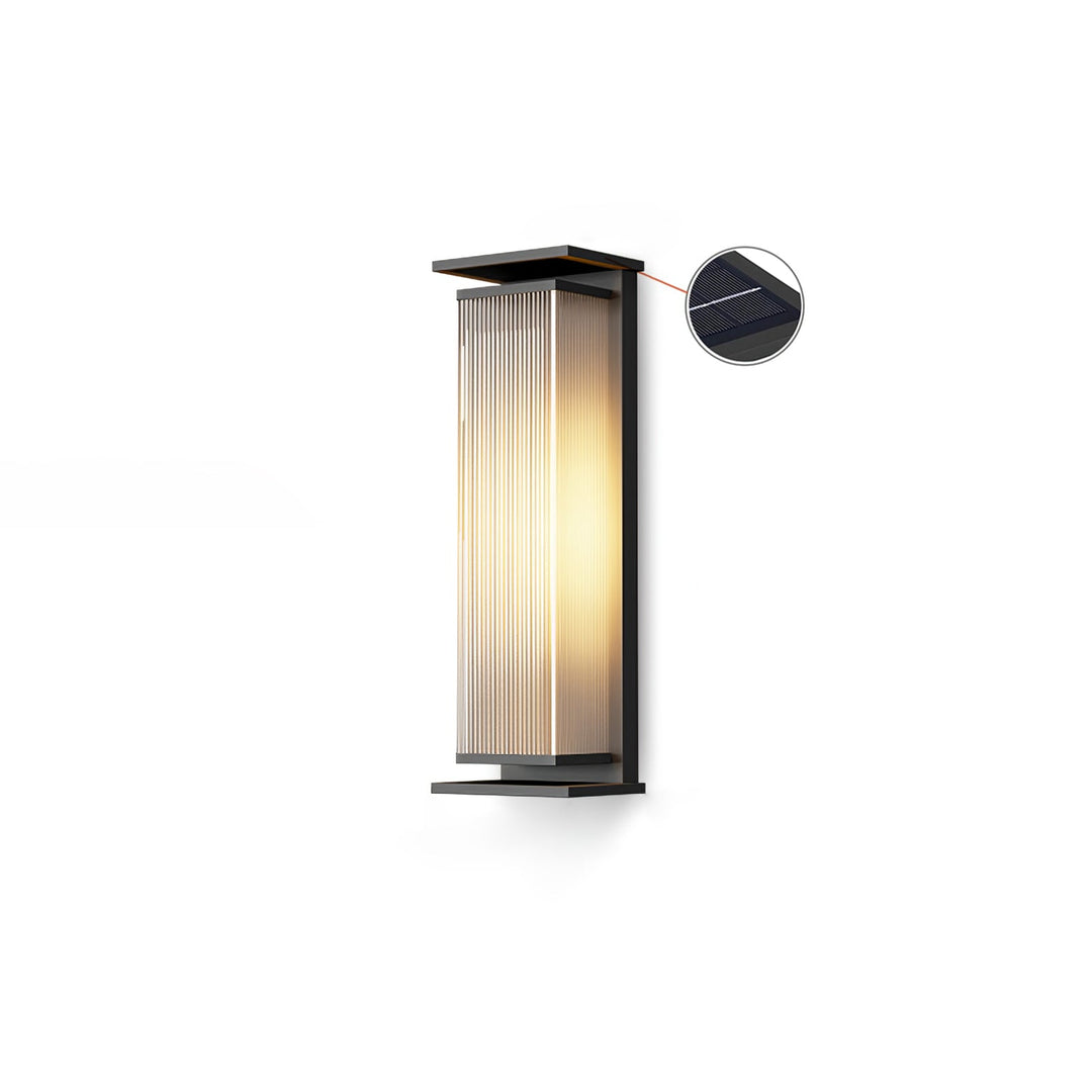 Rectangular Box Solar Outdoor Wall Lamp - Vakkerlight