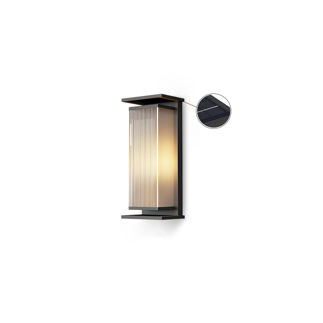 Rectangular Box Solar Outdoor Wall Lamp - Vakkerlight