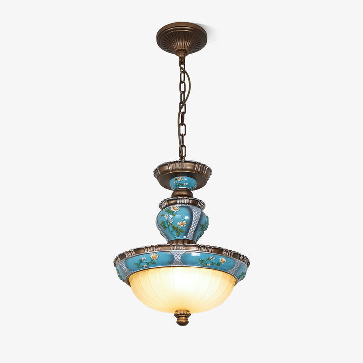 Retro Floral Resin Pendant Light - Vakkerlight