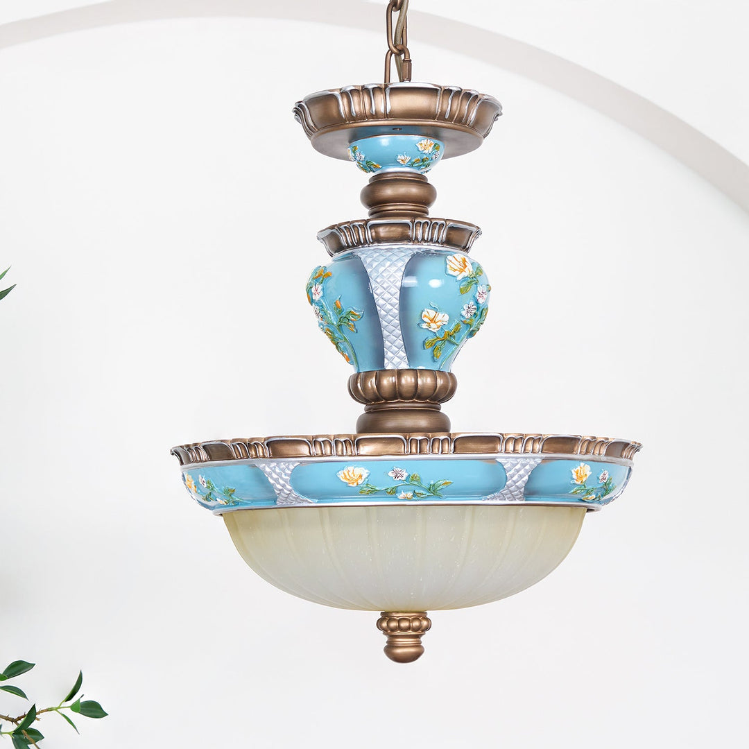Retro Floral Resin Pendant Light - Vakkerlight