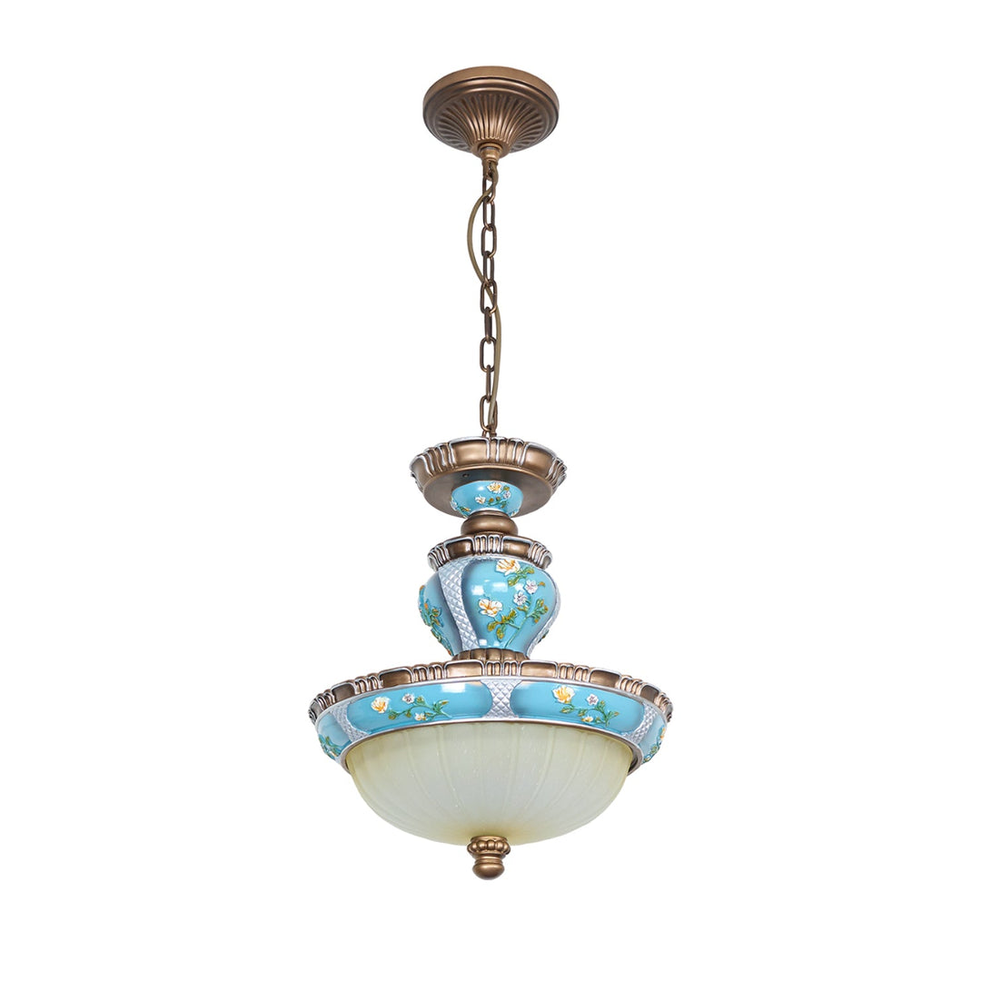 Retro Floral Resin Pendant Light - Vakkerlight