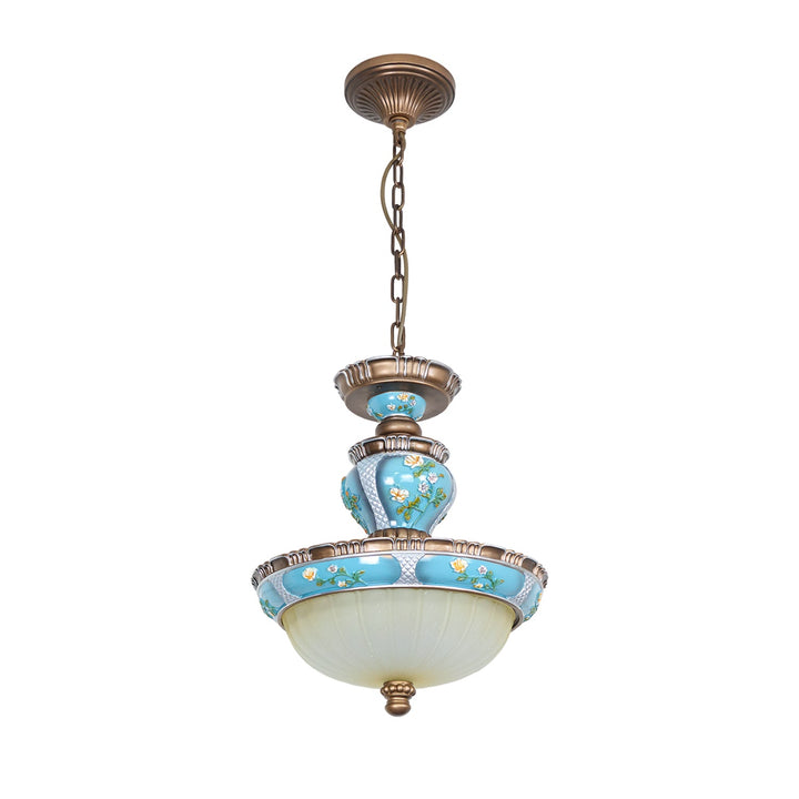 Retro Floral Resin Pendant Light - Vakkerlight