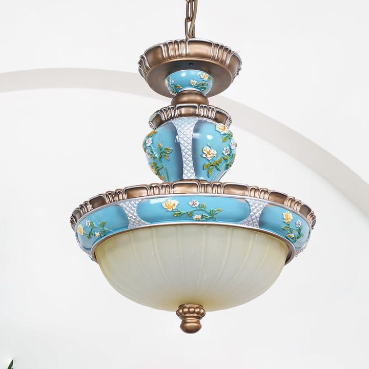 Retro Floral Resin Pendant Light - Vakkerlight