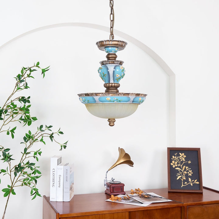 Retro Floral Resin Pendant Light - Vakkerlight