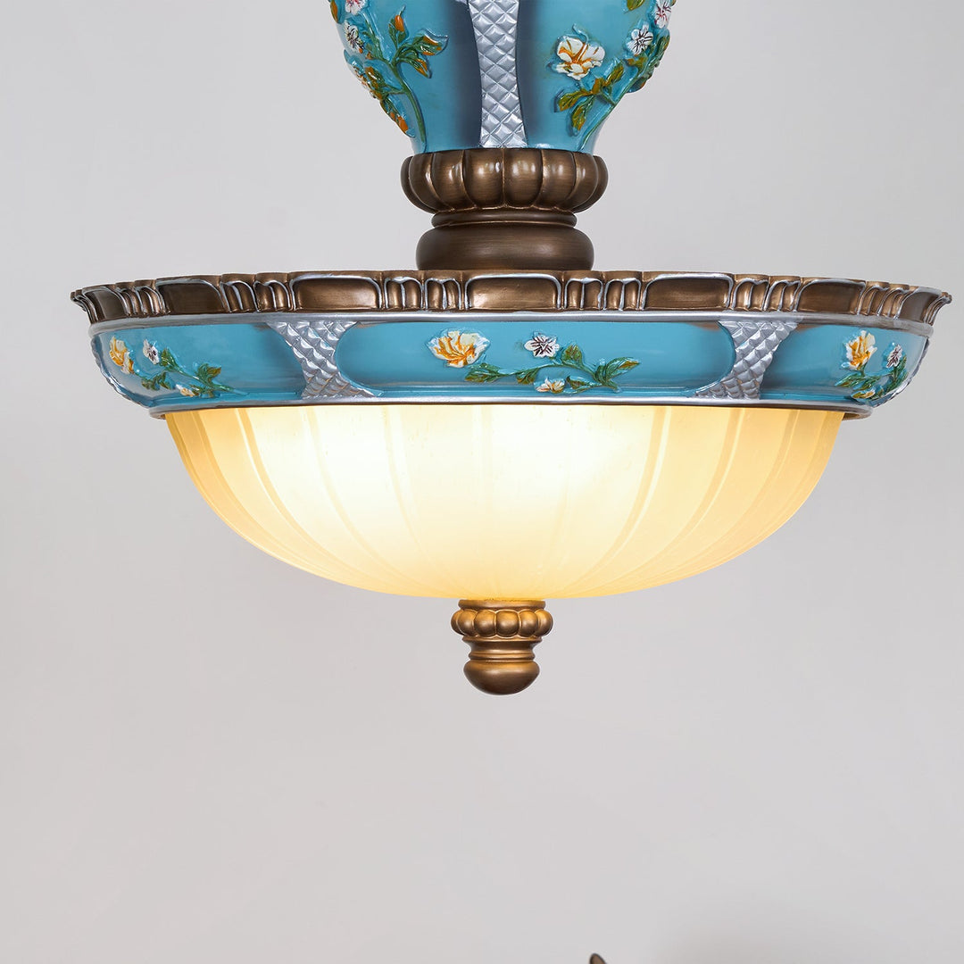 Retro Floral Resin Pendant Light - Vakkerlight