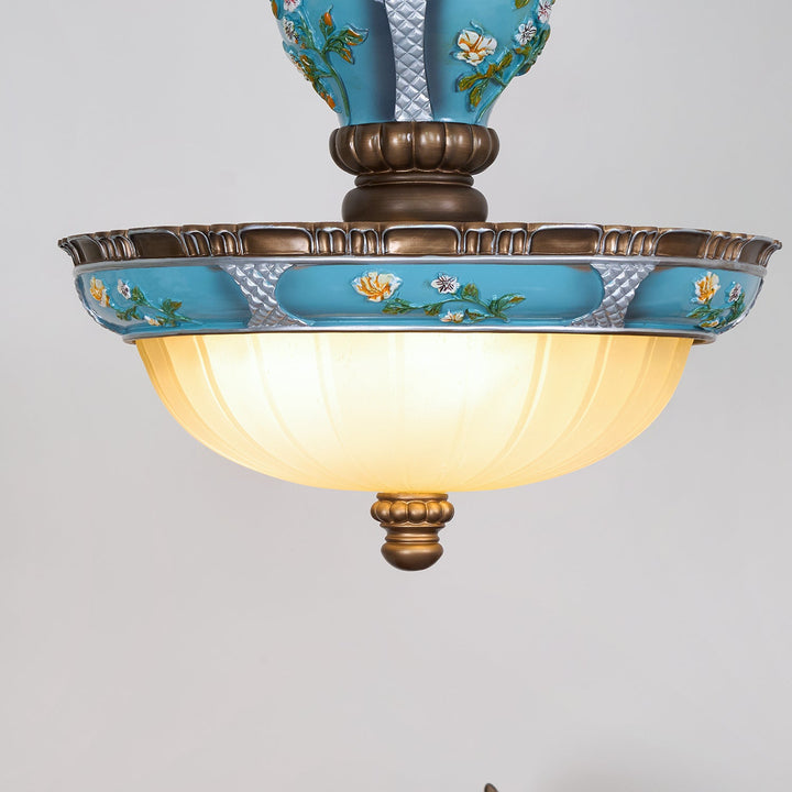 Retro Floral Resin Pendant Light - Vakkerlight