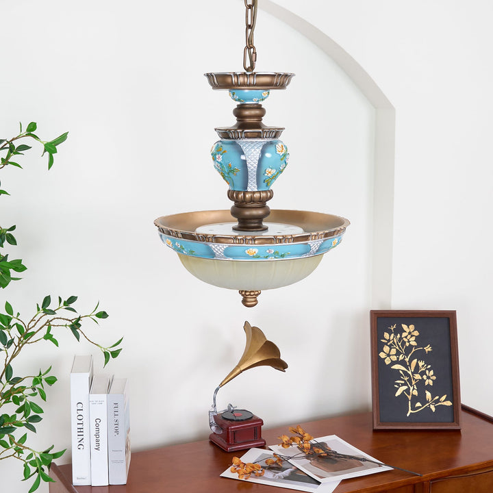 Retro Floral Resin Pendant Light - Vakkerlight