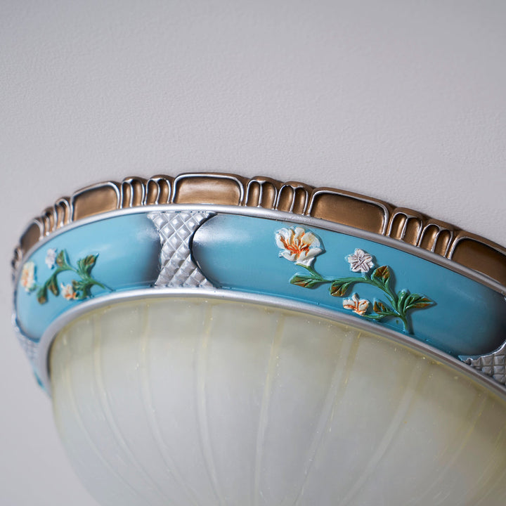 Retro Floral Resin Recessed Ceiling Light - Vakkerlight