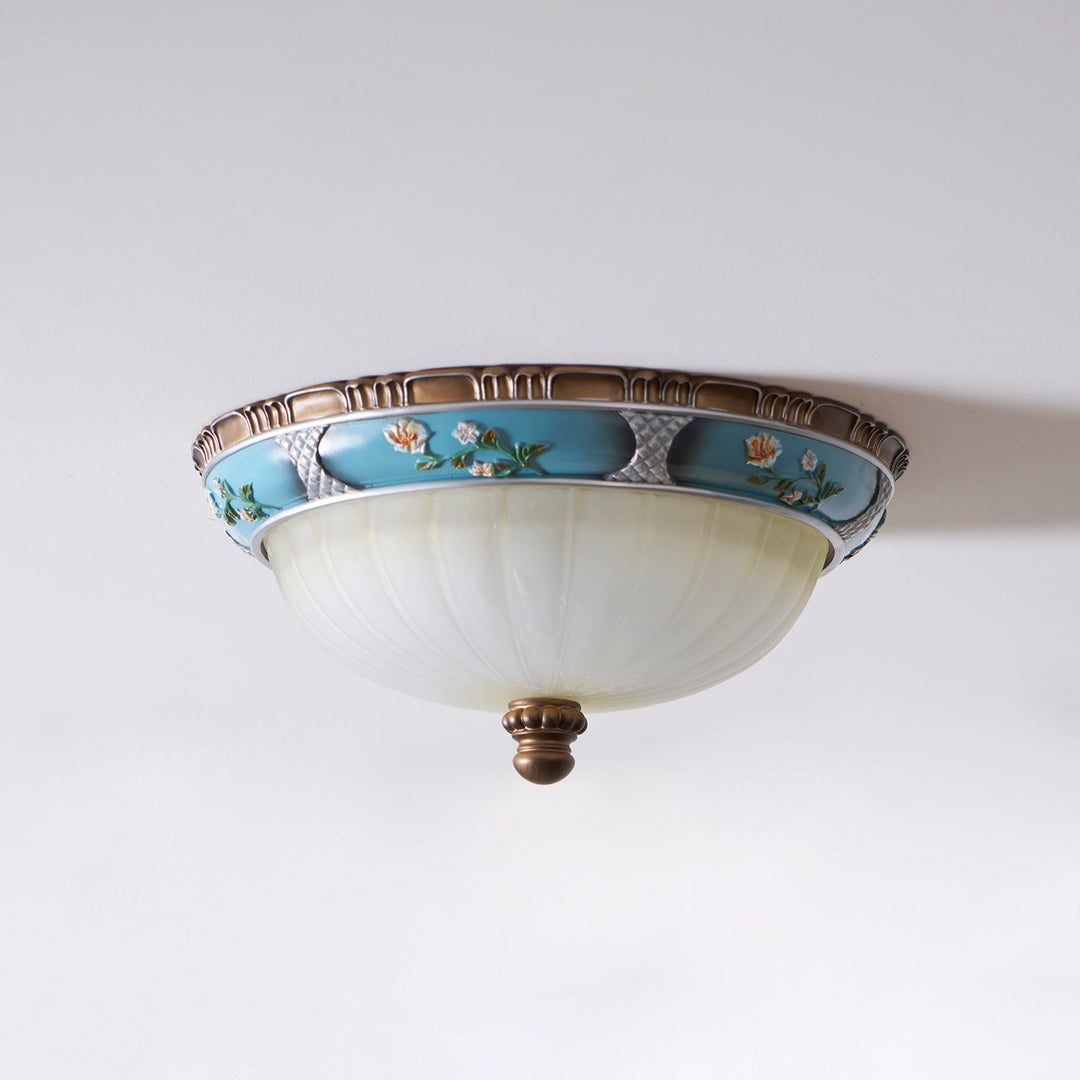 Retro Floral Resin Recessed Ceiling Light - Vakkerlight