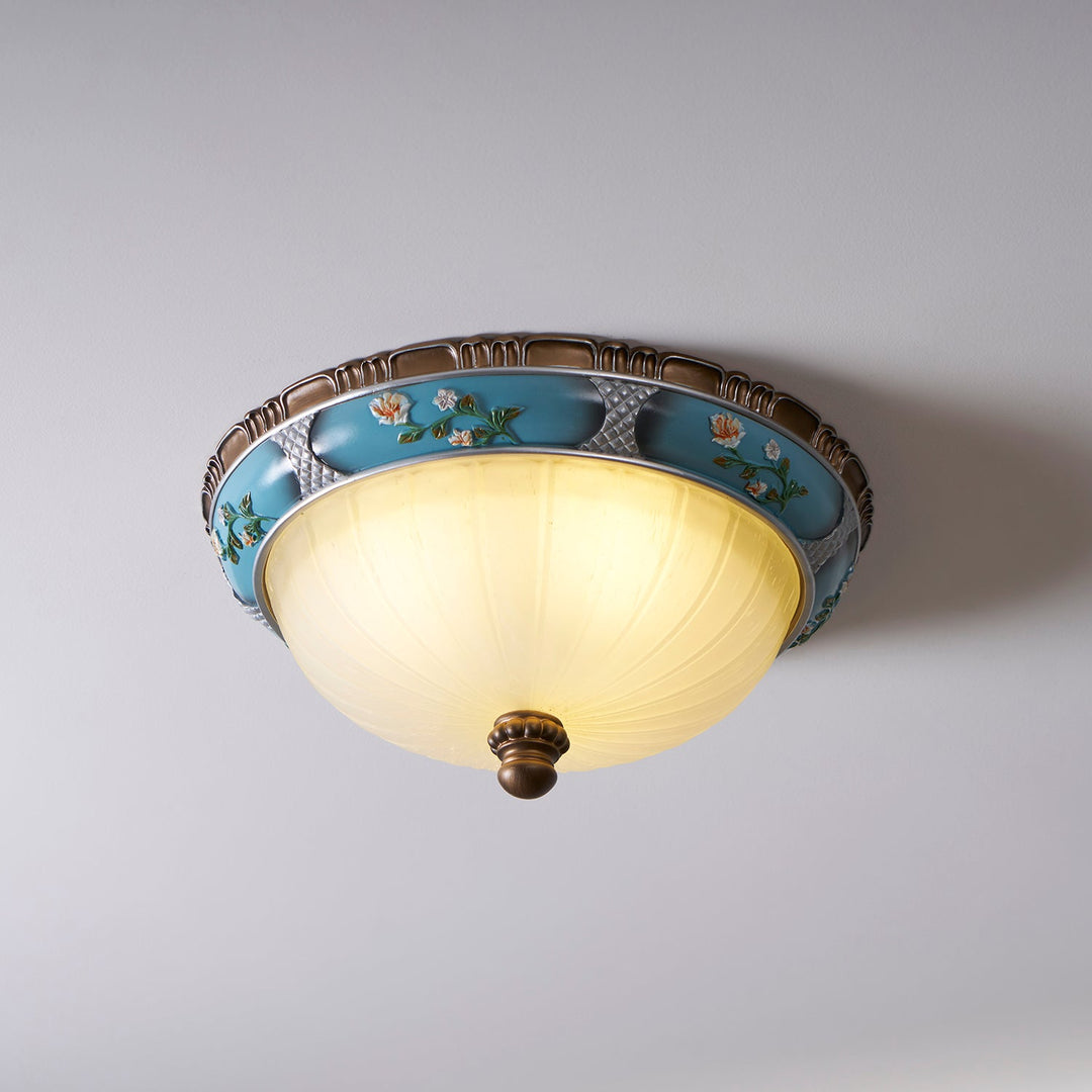 Retro Floral Resin Recessed Ceiling Light - Vakkerlight