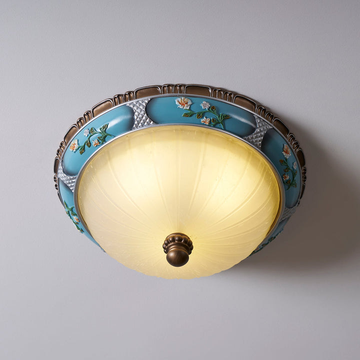 Retro Floral Resin Recessed Ceiling Light - Vakkerlight