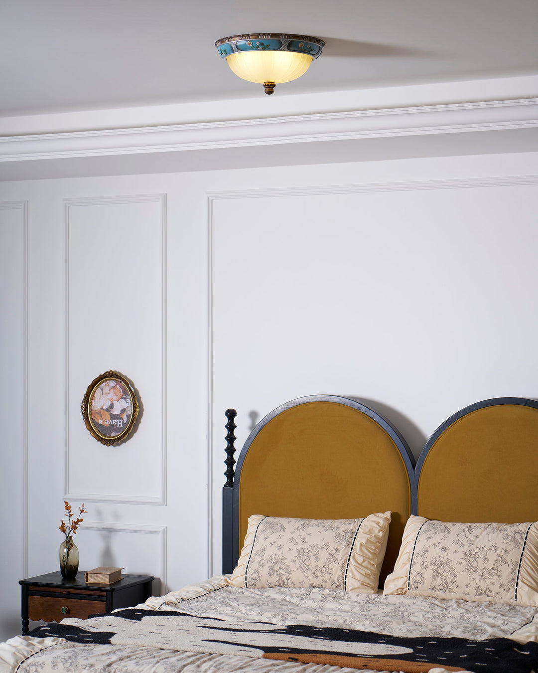 Retro Floral Resin Recessed Ceiling Light - Vakkerlight