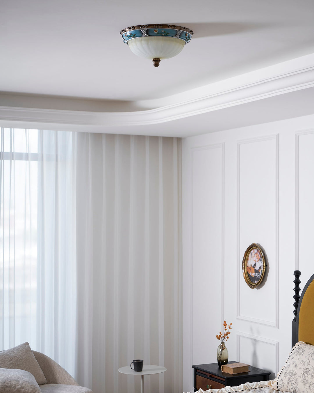 Retro Floral Resin Recessed Ceiling Light - Vakkerlight