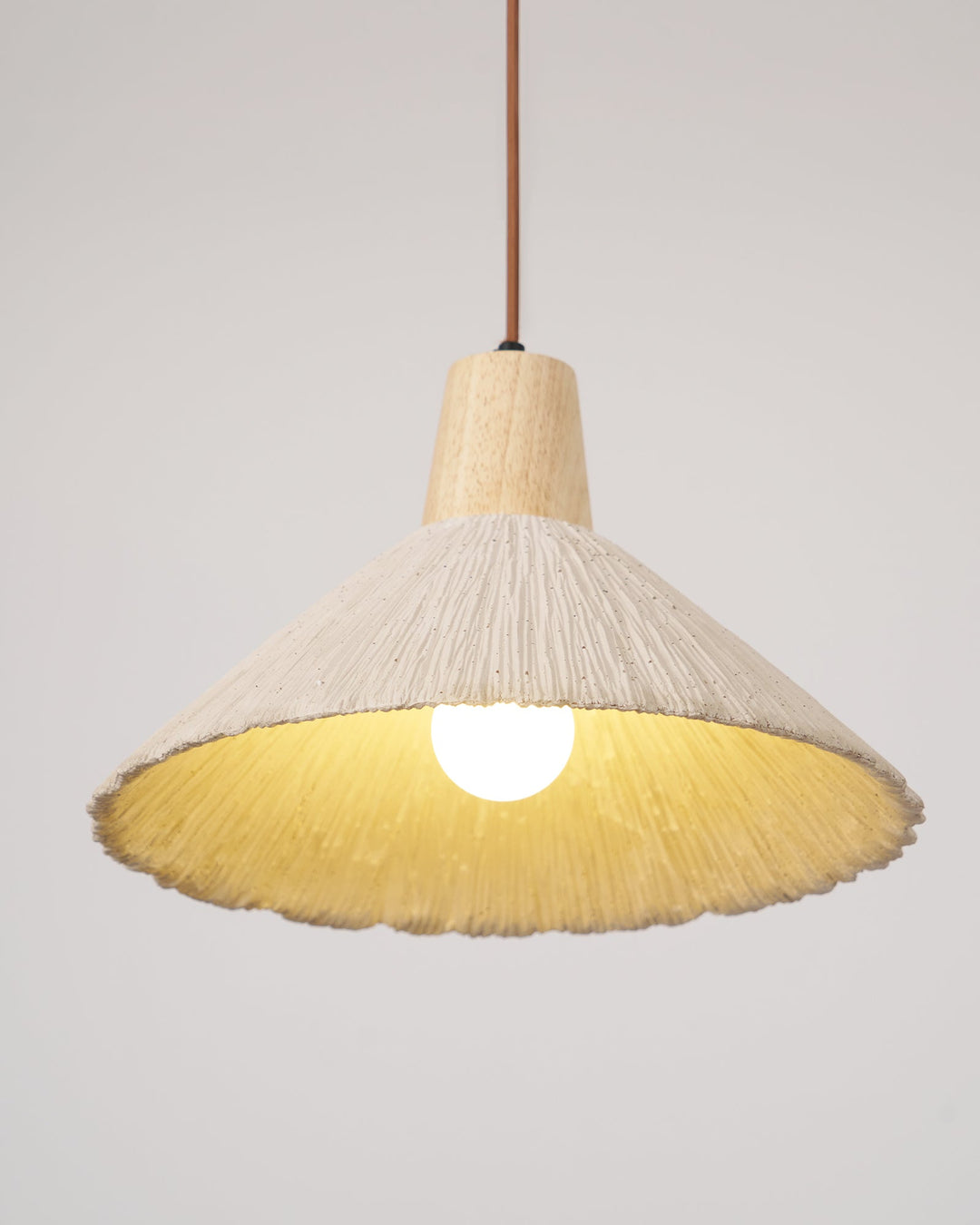 Concrete Pleated Pendant Lamp - Vakkerlight