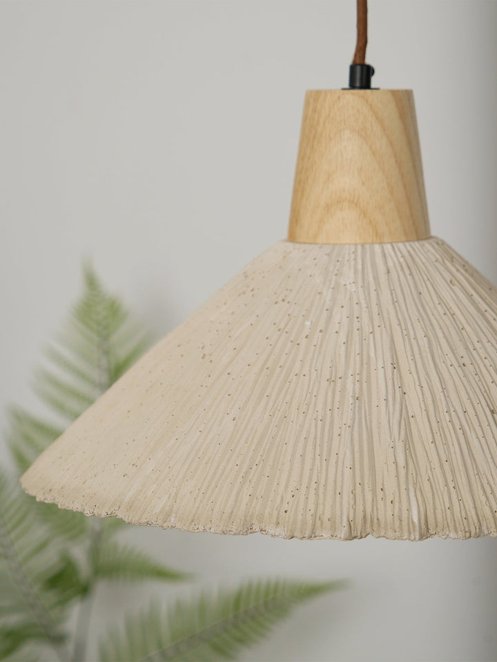 Concrete Pleated Pendant Lamp - Vakkerlight