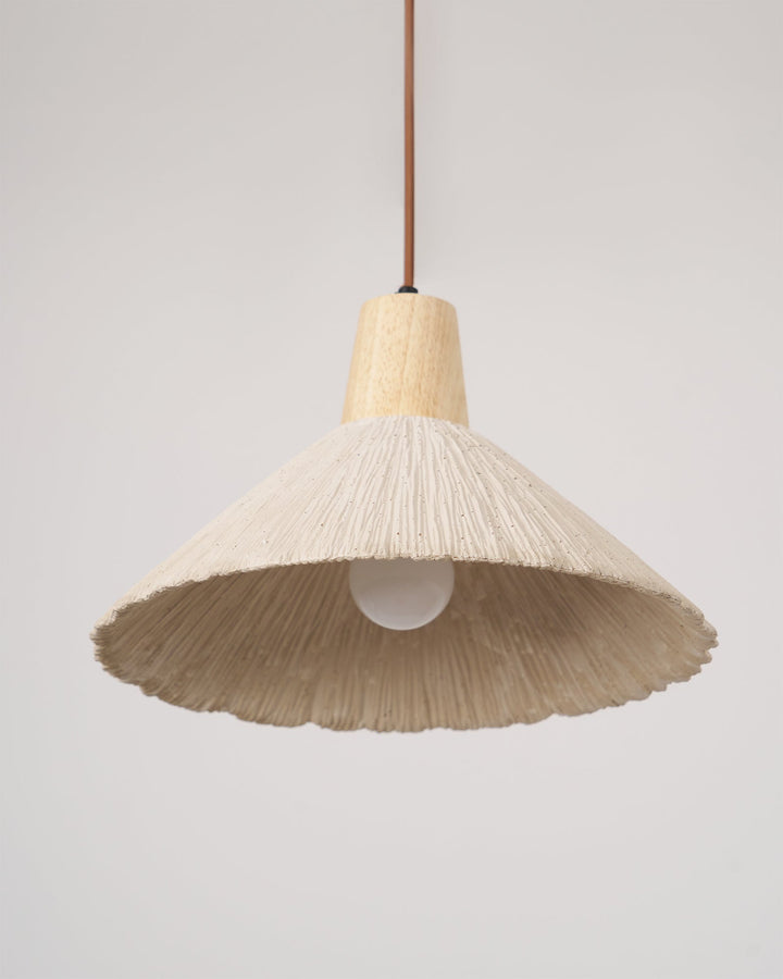 Concrete Pleated Pendant Lamp - Vakkerlight