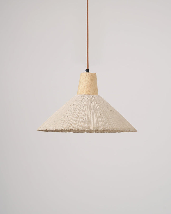 Concrete Pleated Pendant Lamp - Vakkerlight