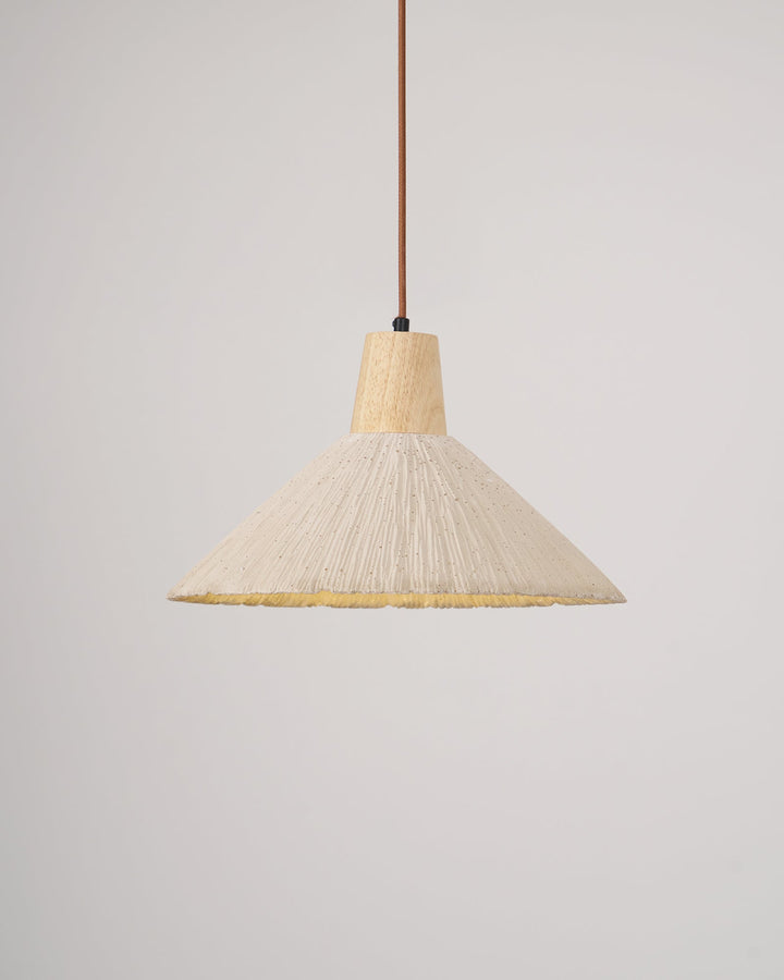 Concrete Pleated Pendant Lamp - Vakkerlight