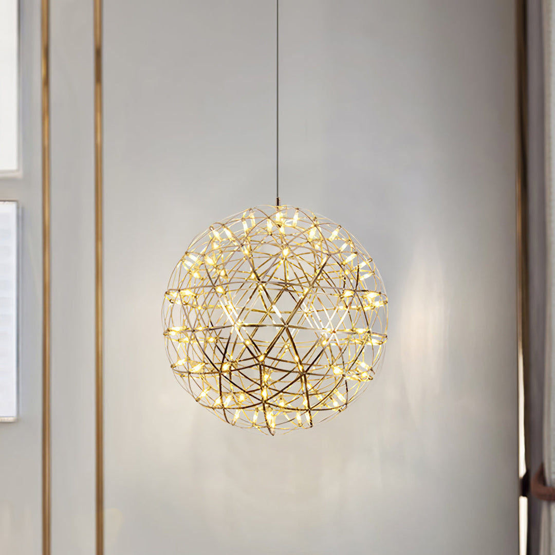 Silver Spark Ball Pendant Light