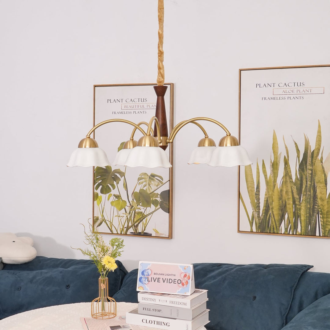 Swedish Modern Brass Chandelier - Vakkerlight