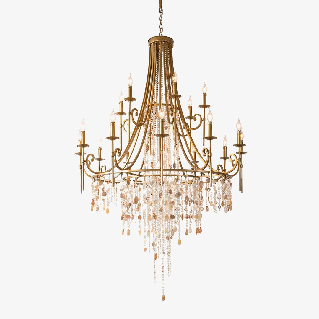 Tatum Lux Shell Crystal Chandelier - Vakkerlight