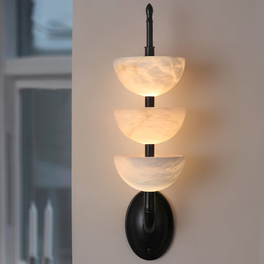 Triple Alabaster Wall Sconce - Vakkerlight