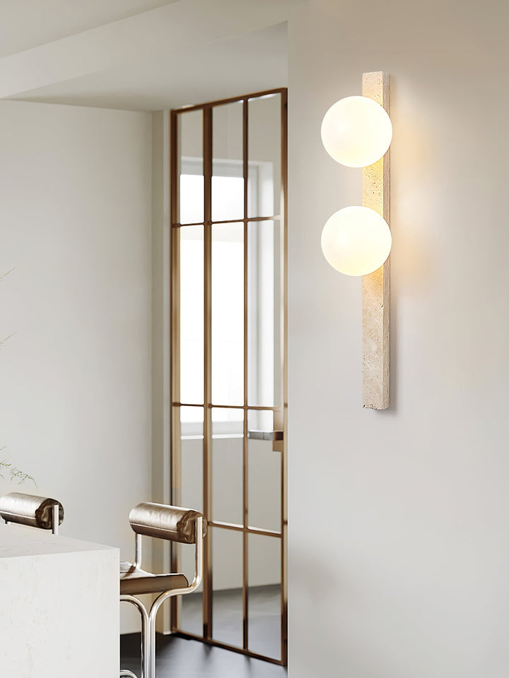 Vertical Travertine Wall Sconce - Vakkerlight