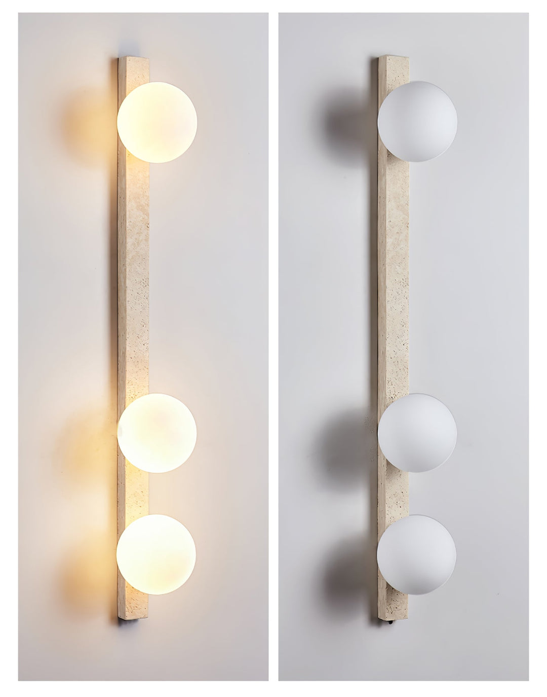Vertical Travertine Wall Sconce - Vakkerlight