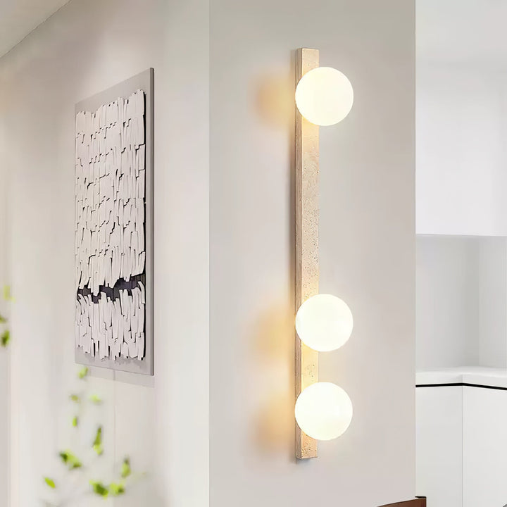 Vertical Travertine Wall Sconce - Vakkerlight