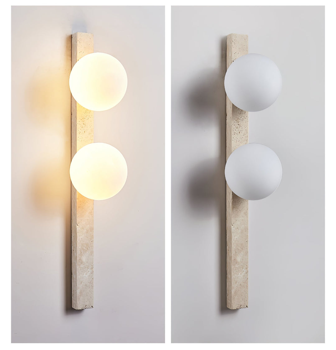 Vertical Travertine Wall Sconce - Vakkerlight