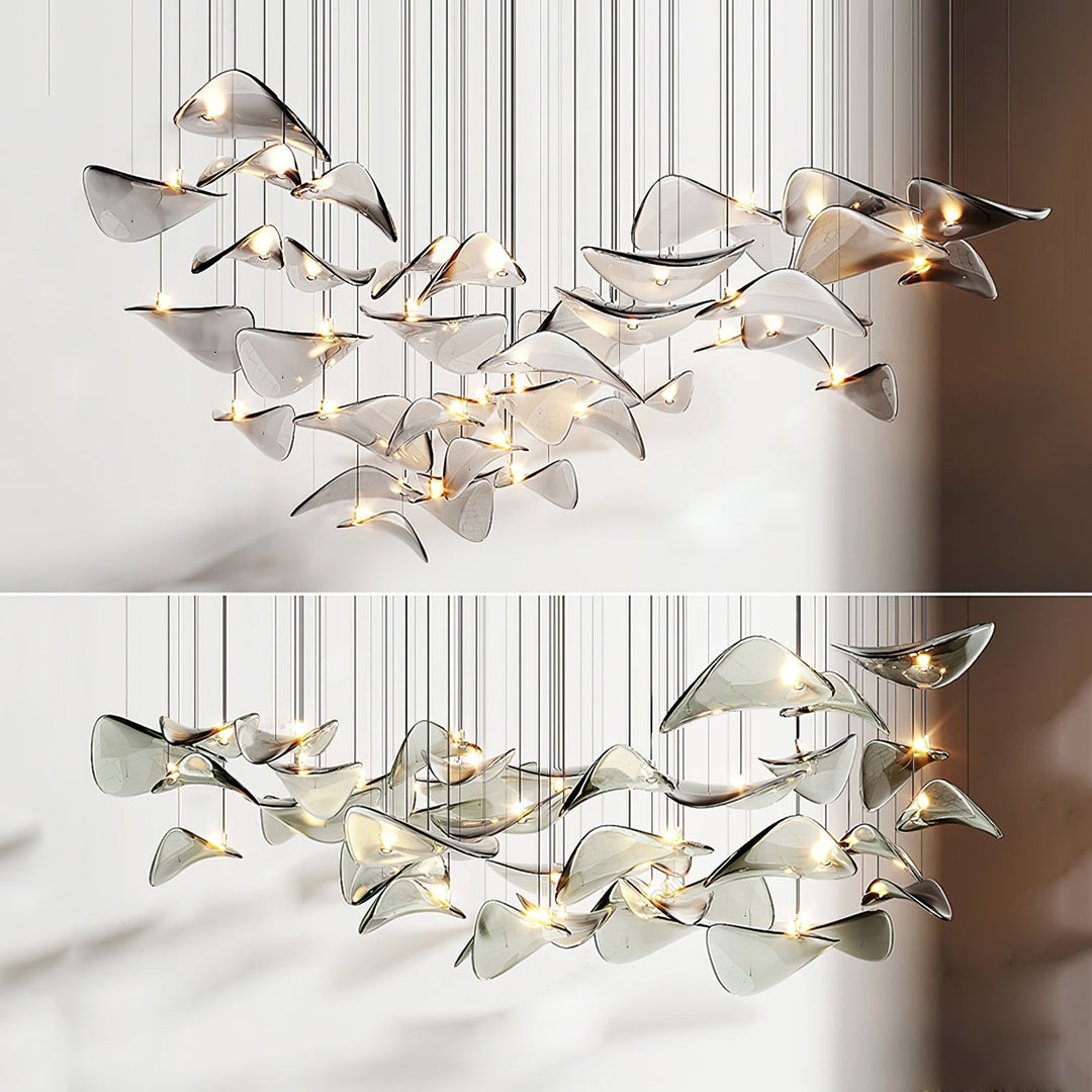 Wave Floating Leaf Chandelier - Vakkerlight