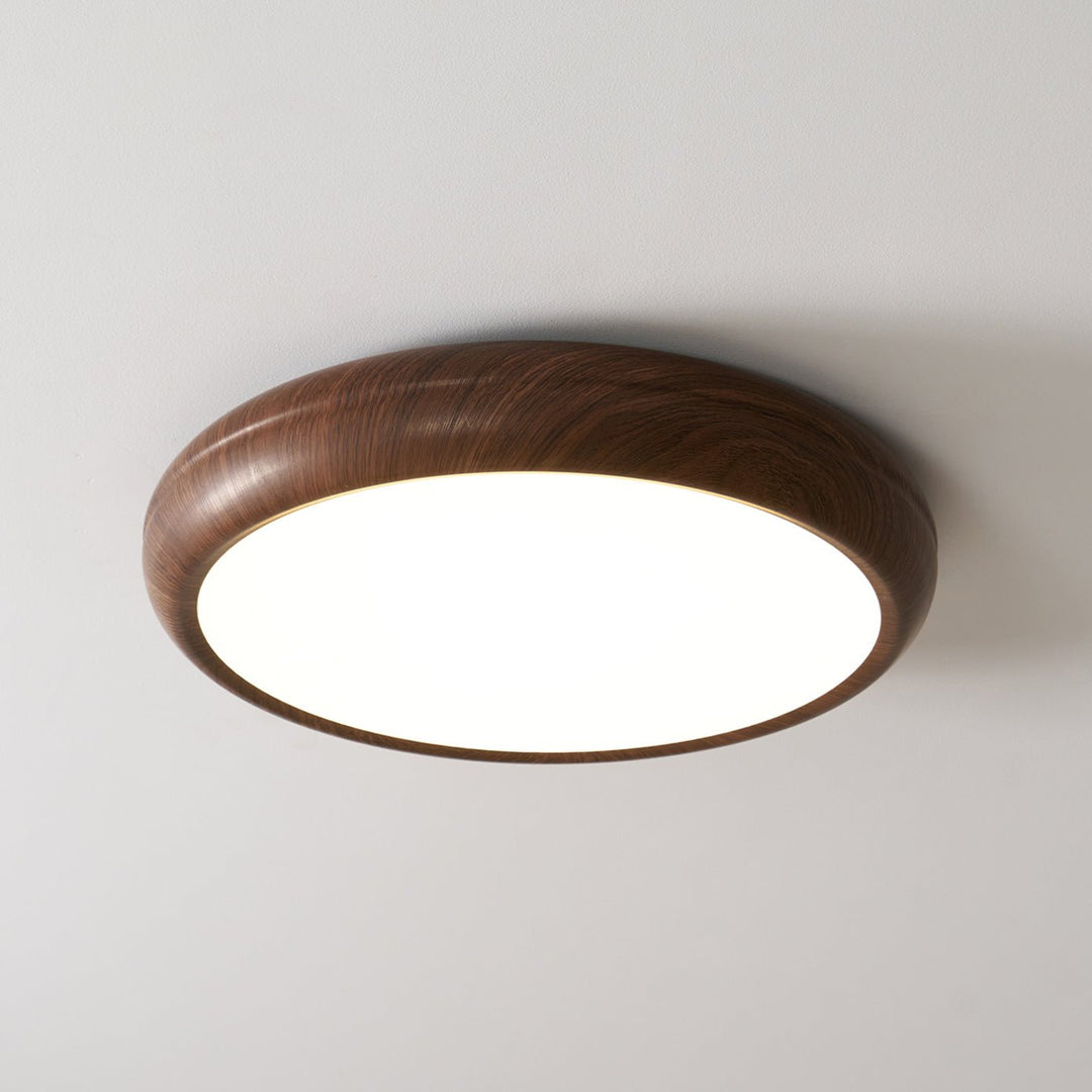 Wood Grain Round Ceiling Lamp - Vakkerlight